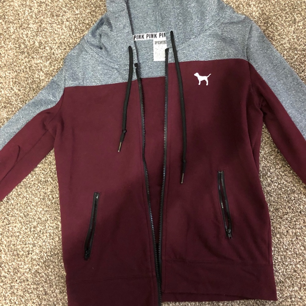 PINK zip up hopdie